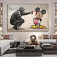 CloudShop Art Painting Canvas Print  60x80cm  spraying-mickey Canvas Frame Wrap - Ready to Hang