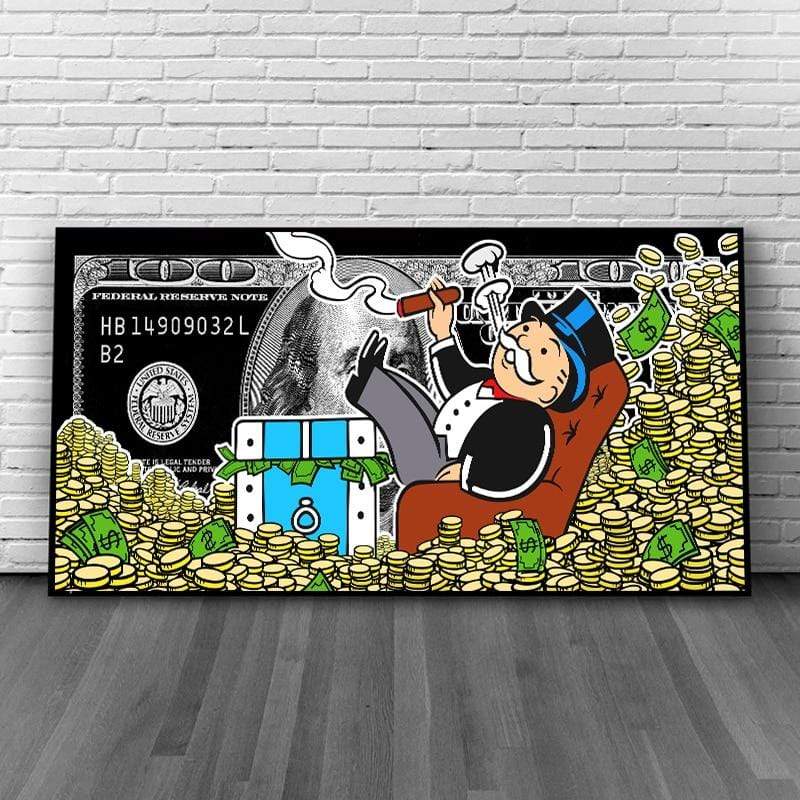 CloudShop Art Painting Canvas Print  80x160cm  the-100-monopoly-king Canvas Frame Wrap - Ready to Hang