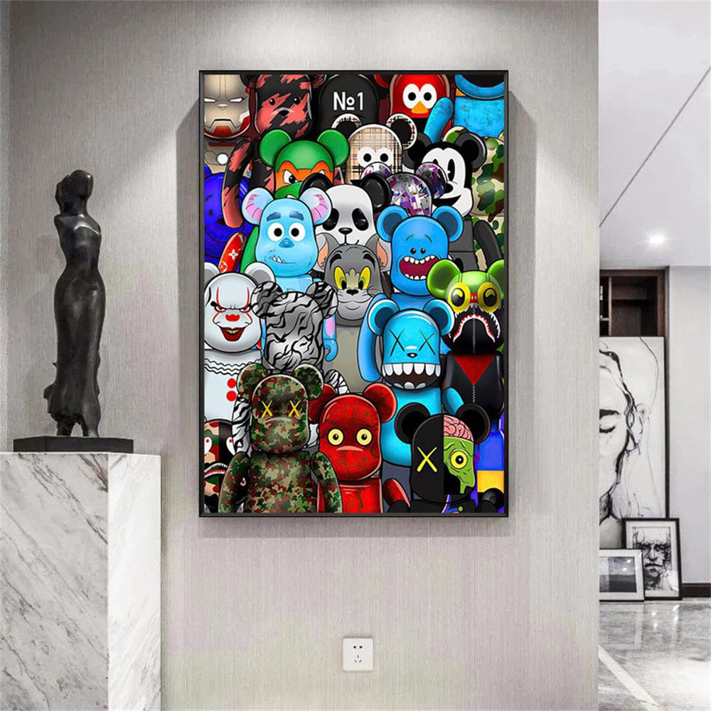 CloudShop Art Painting Canvas Print  60x90cm  the-bear-army Canvas Frame Wrap - Ready to Hang