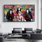 CloudShop Art Painting Canvas Print  70x120cm  the-gentlemen-moneys Canvas Frame Wrap - Ready to Hang