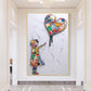 CloudShop Art Painting Canvas Print  40x60cm  the-girl-with-the-heart Canvas Frame Wrap - Ready to Hang