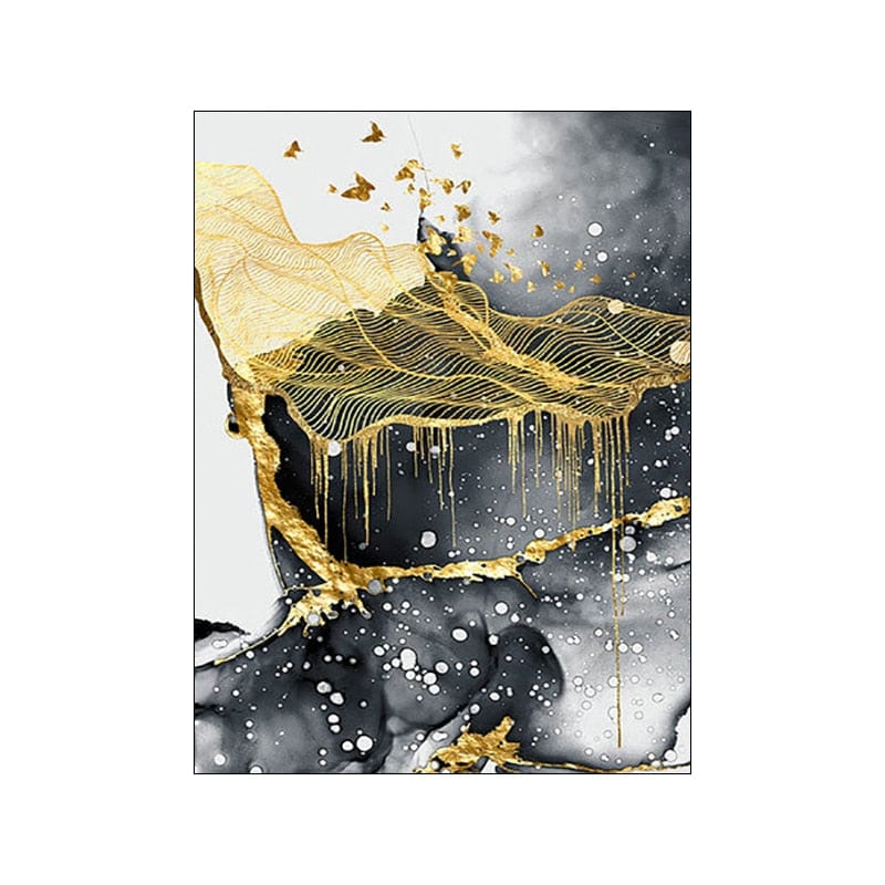 CloudShop Art Painting Canvas Print the-golden-marbles 40x60cm Gold Marble 1 Canvas Frame Wrap - Ready to Hang