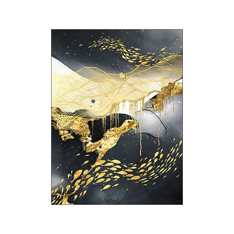 CloudShop Art Painting Canvas Print the-golden-marbles 40x60cm Gold Marble 2 Canvas Frame Wrap - Ready to Hang