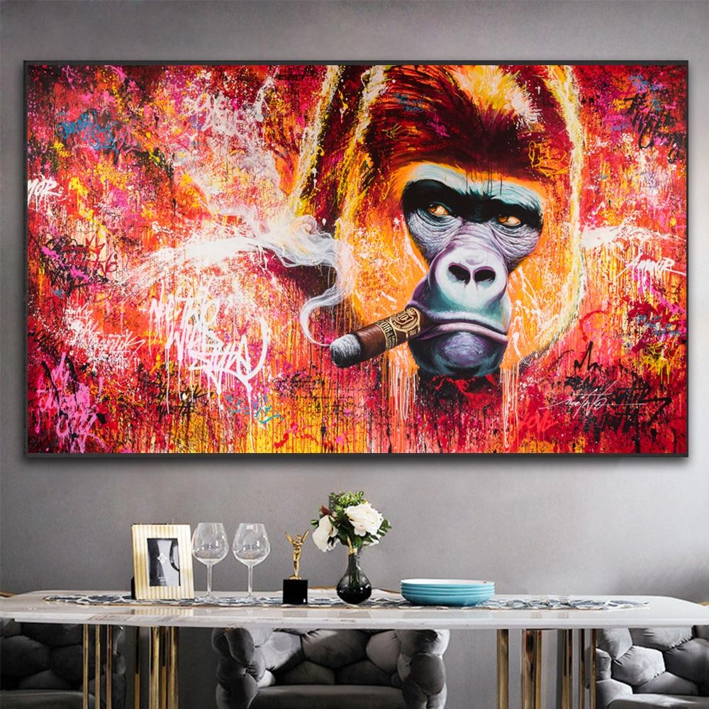 CloudShop Art Painting Canvas Print  70x120cm  the-gorilla-boss Canvas Frame Wrap - Ready to Hang