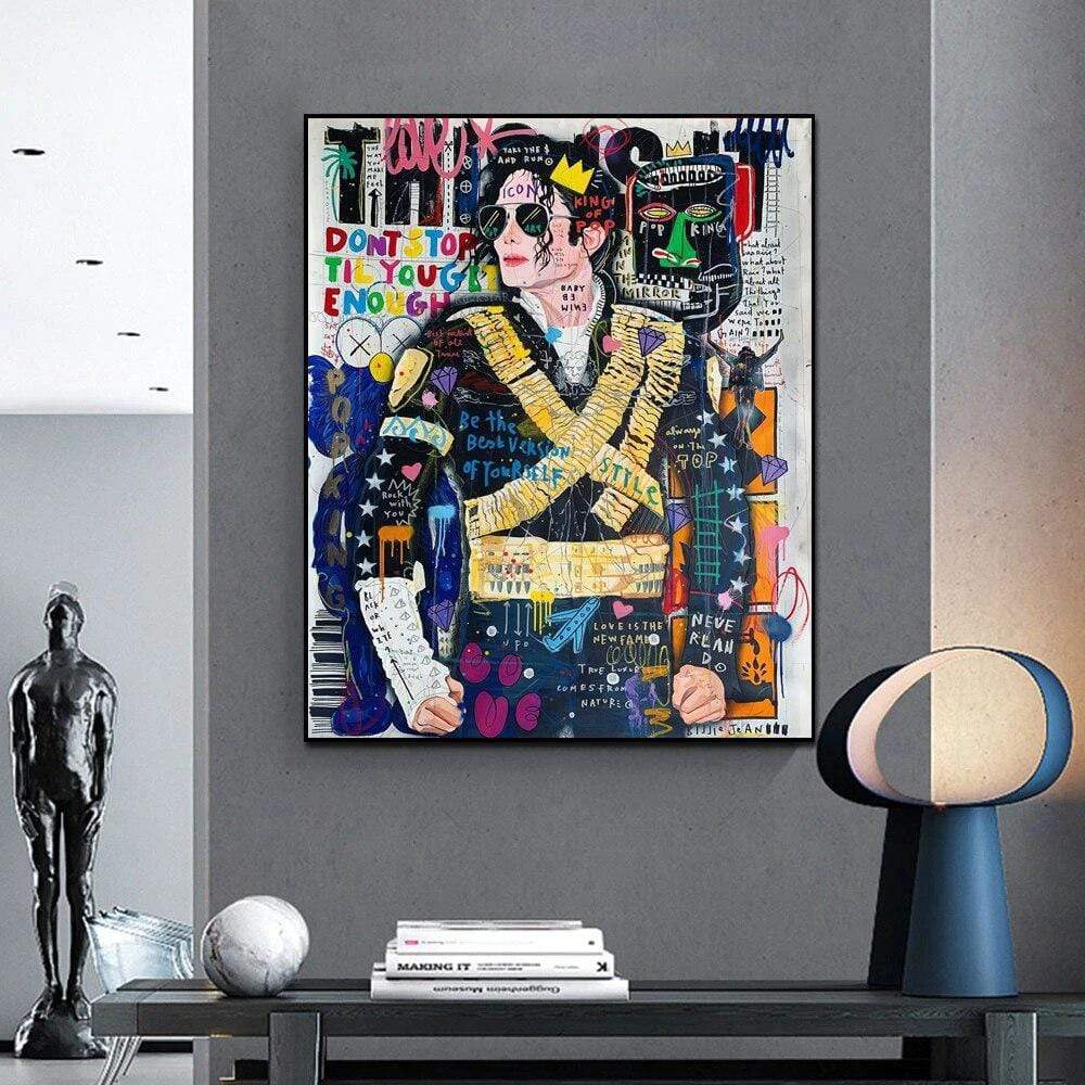 CloudShop Art Painting Canvas Print  70x100cm  the-king-of-pop Canvas Frame Wrap - Ready to Hang