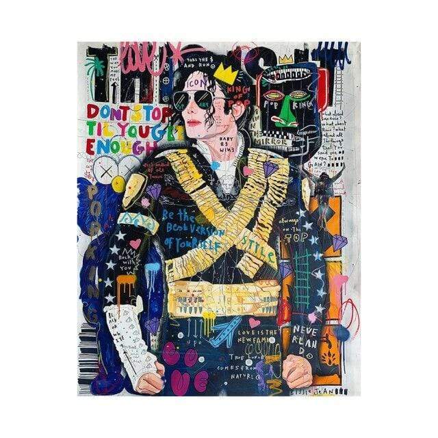 CloudShop Art Painting Canvas Print  120x170cm  the-king-of-pop Canvas Frame Wrap - Ready to Hang