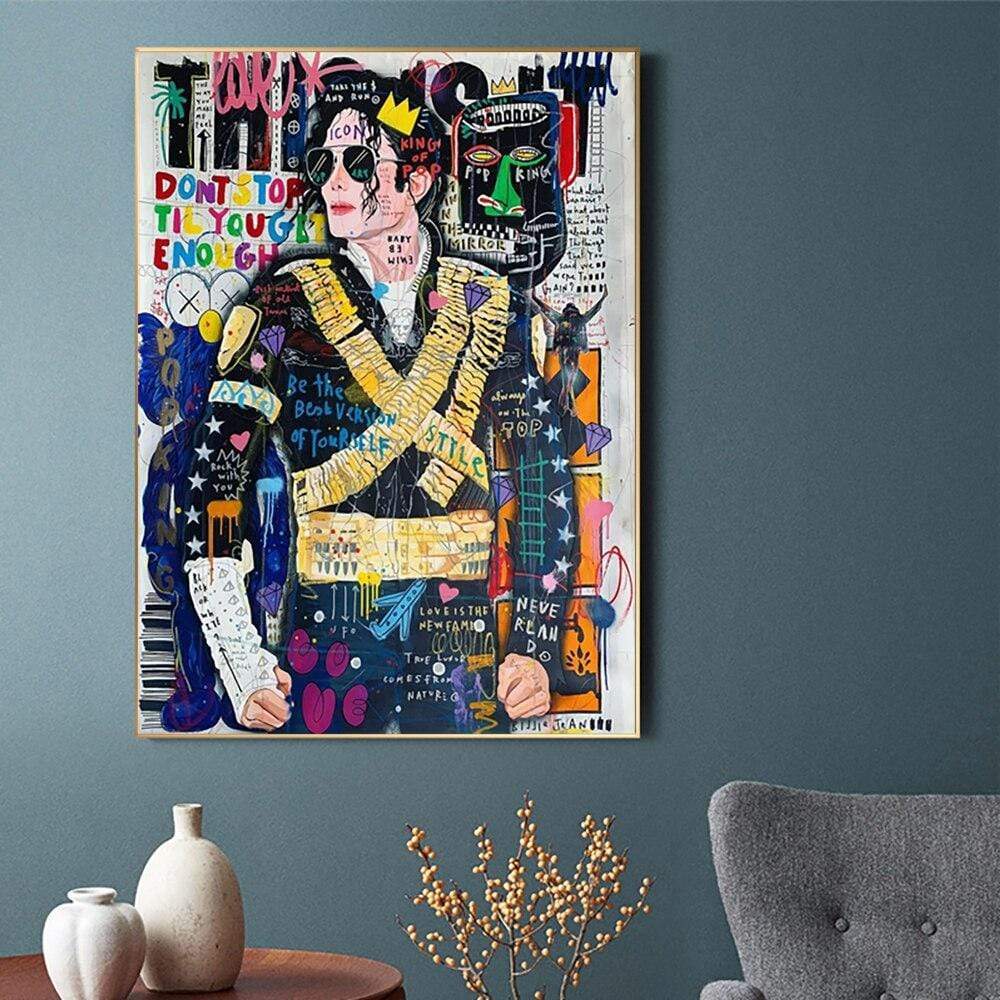 CloudShop Art Painting Canvas Print  80x120cm  the-king-of-pop Canvas Frame Wrap - Ready to Hang
