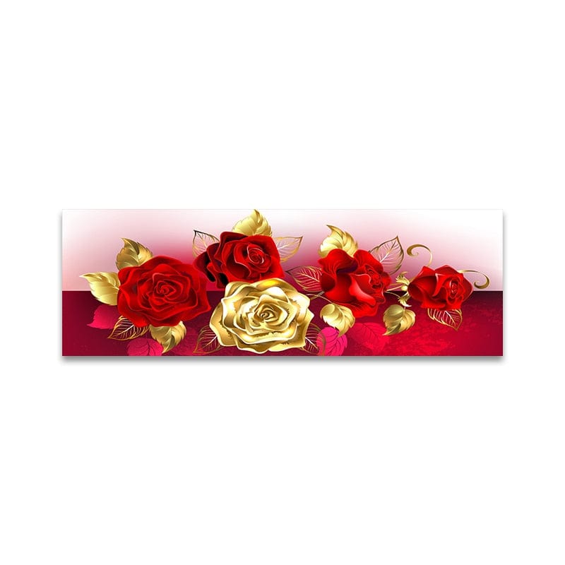 CloudShop Art Painting Canvas Print the-magical-roses 30x90cm Pink Canvas Frame Wrap - Ready to Hang