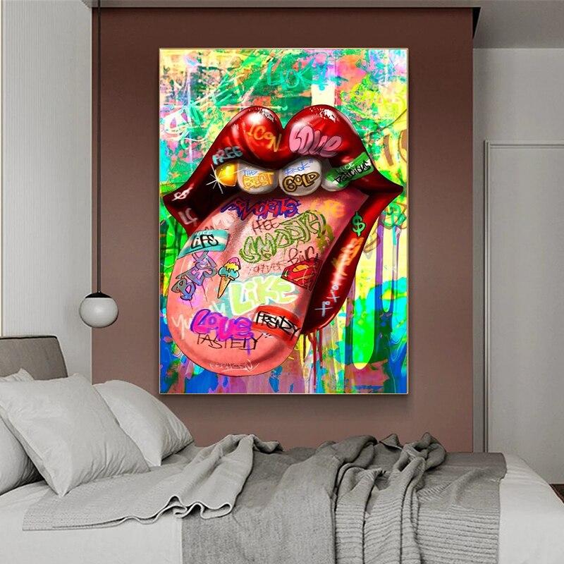 CloudShop Art Painting Canvas Print  70x100cm  them-rolling-stones Canvas Frame Wrap - Ready to Hang