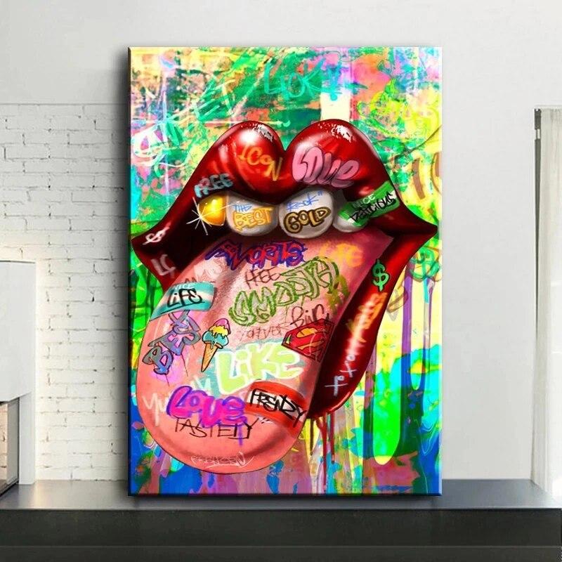 CloudShop Art Painting Canvas Print  60x80cm  them-rolling-stones Canvas Frame Wrap - Ready to Hang