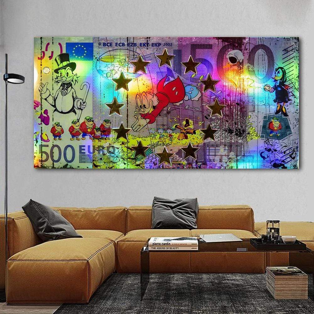 CloudShop Art Painting Canvas Print  70x140cm  ultimate-500-euros Canvas Frame Wrap - Ready to Hang