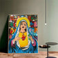CloudShop Art Painting Canvas Print  50x70cm  virgin-mary-queen Canvas Frame Wrap - Ready to Hang
