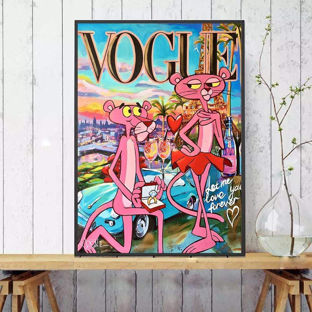 CloudShop Art Painting Canvas Print  70x100cm  vogue-love-you-forever Canvas Frame Wrap - Ready to Hang