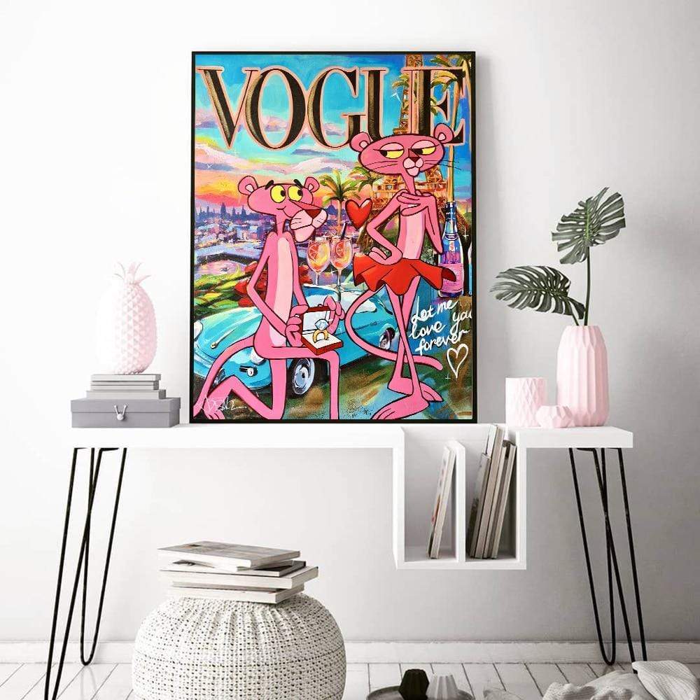 CloudShop Art Painting Canvas Print  80x120cm  vogue-love-you-forever Canvas Frame Wrap - Ready to Hang