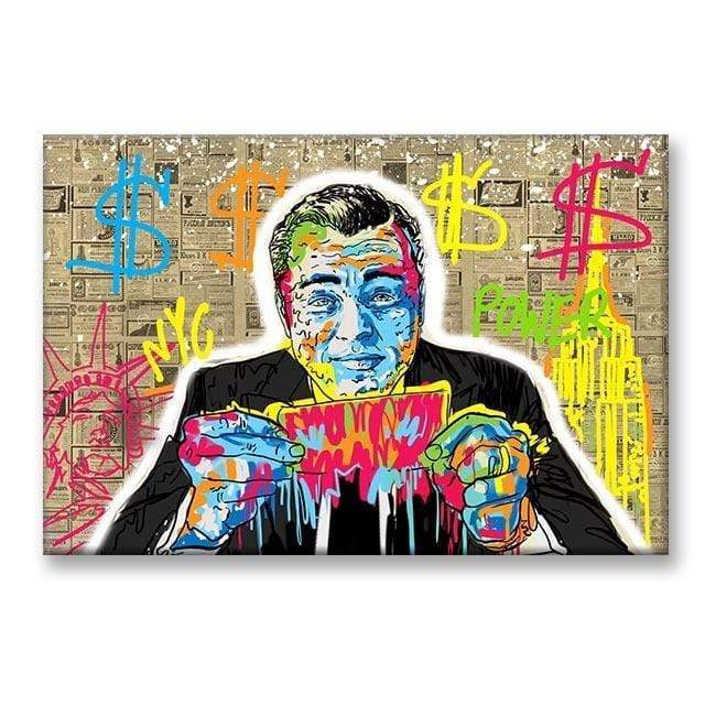 CloudShop Art Painting Canvas Print  90x130cm  wall-street-power Canvas Frame Wrap - Ready to Hang