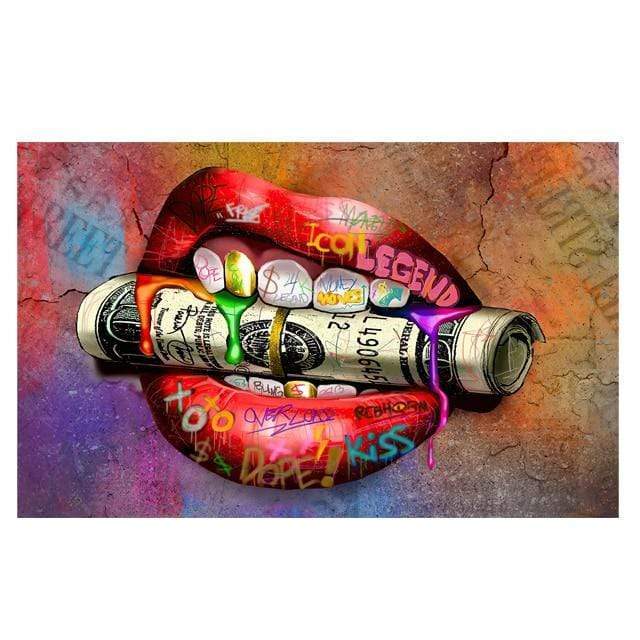 CloudShop Art Painting Canvas Print  110x200cm  your-dope-kiss Canvas Frame Wrap - Ready to Hang