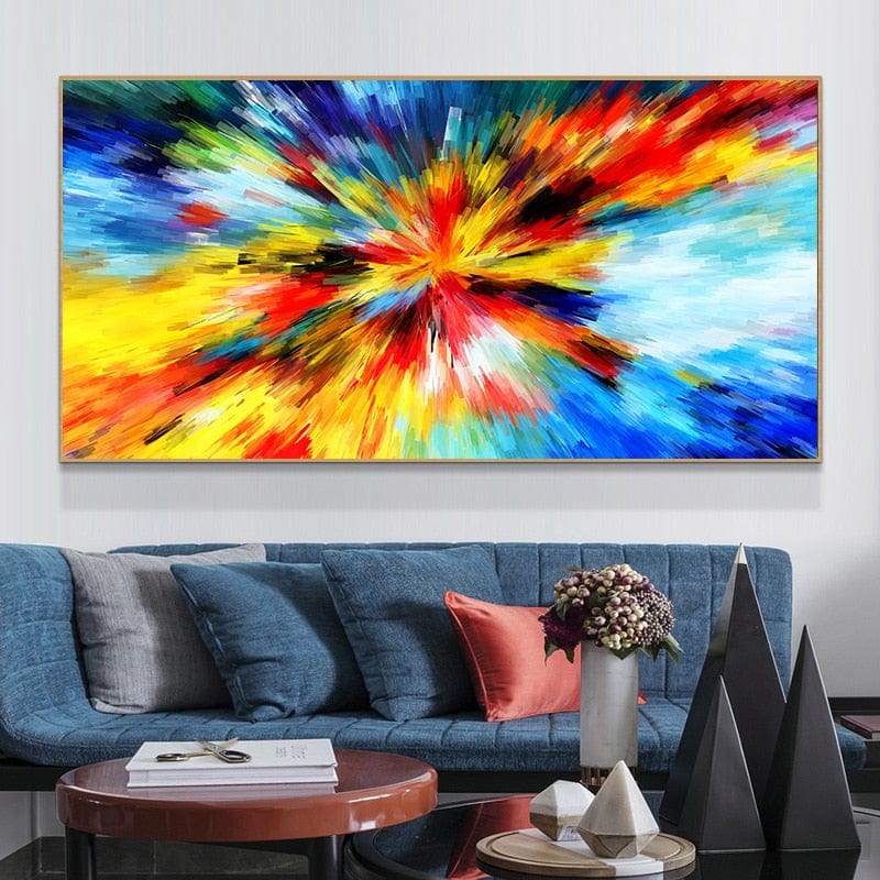 CloudShop Art Painting Canvas Print colors-of-love 60x120cm | 24x47 inches Canvas Print - With Wrap Frame 