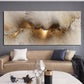 CloudShop Art Painting Canvas Print golden-cloud-abstract 50x100cm Canvas Print - With Wrap Frame 