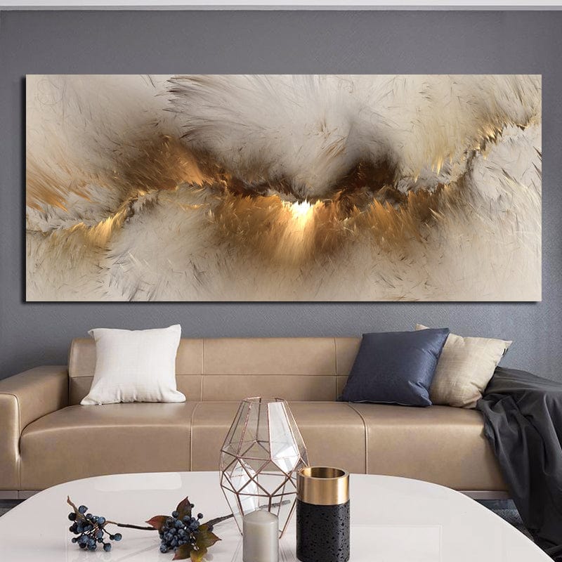 CloudShop Art Painting Canvas Print golden-cloud-abstract 30x60cm Canvas Print - With Wrap Frame 