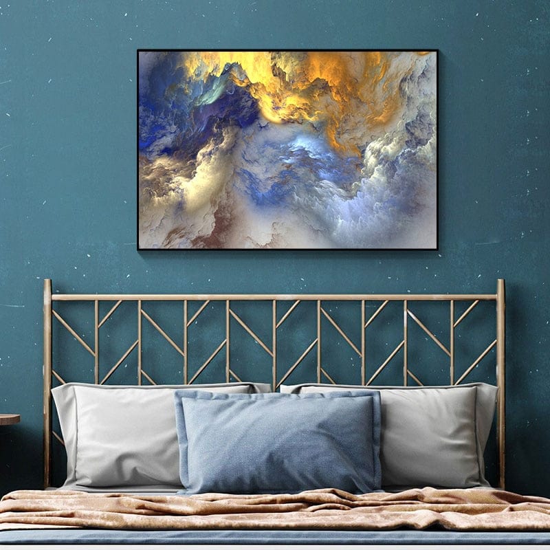 CloudShop Art Painting Canvas Print golden-sky-abstract 50x70cm Canvas Print - With Wrap Frame 