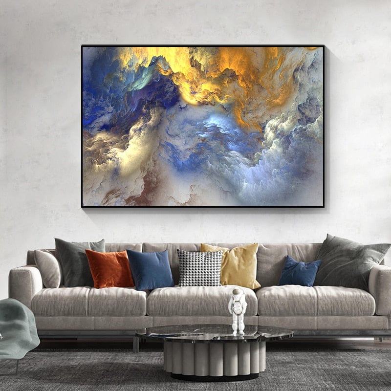 CloudShop Art Painting Canvas Print golden-sky-abstract 30x40cm Canvas Print - With Wrap Frame 
