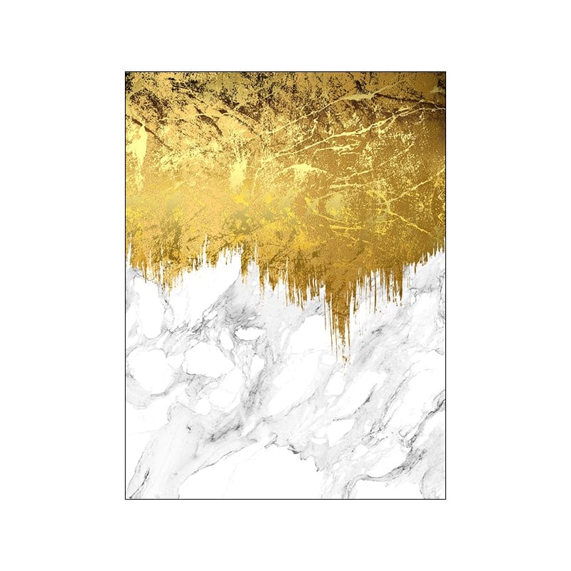 CloudShop Art Painting Canvas Print marble-gold-drips 30x40cm Marble Gold Drip 2 Canvas Frame Wrap - Ready to Hang