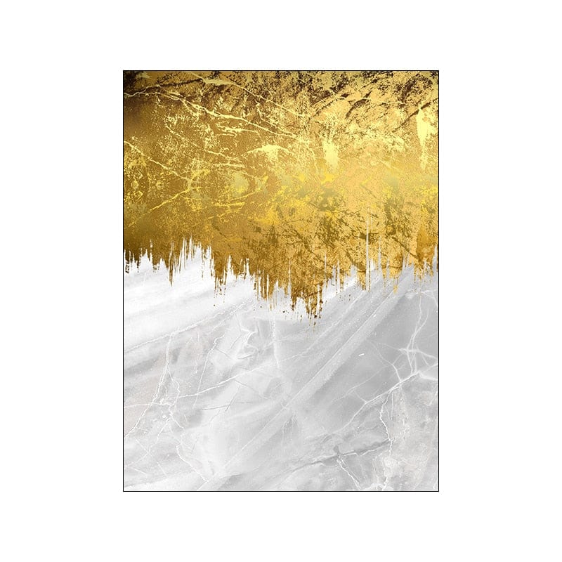 CloudShop Art Painting Canvas Print marble-gold-drips 120x170cm Marble Gold Drip 3 Canvas Frame Wrap - Ready to Hang