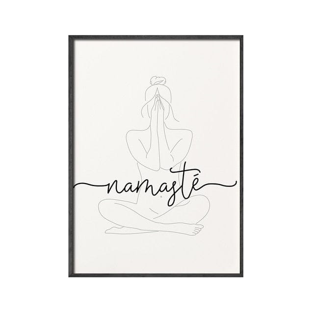 CloudShop Art Painting Canvas Print  40x50cm Namaste Yoga Woman namaste-definition Canvas Frame Wrap - Ready to Hang