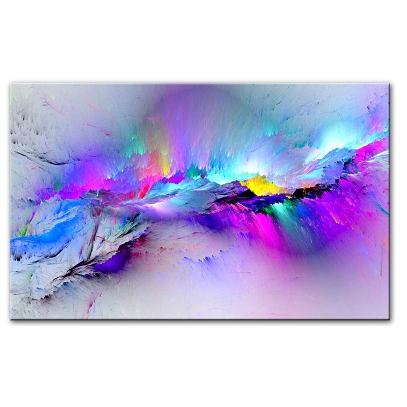 CloudShop Art Painting Canvas Print purple-shades-aurora 120x170cm Canvas Frame Wrap - Ready to Hang 