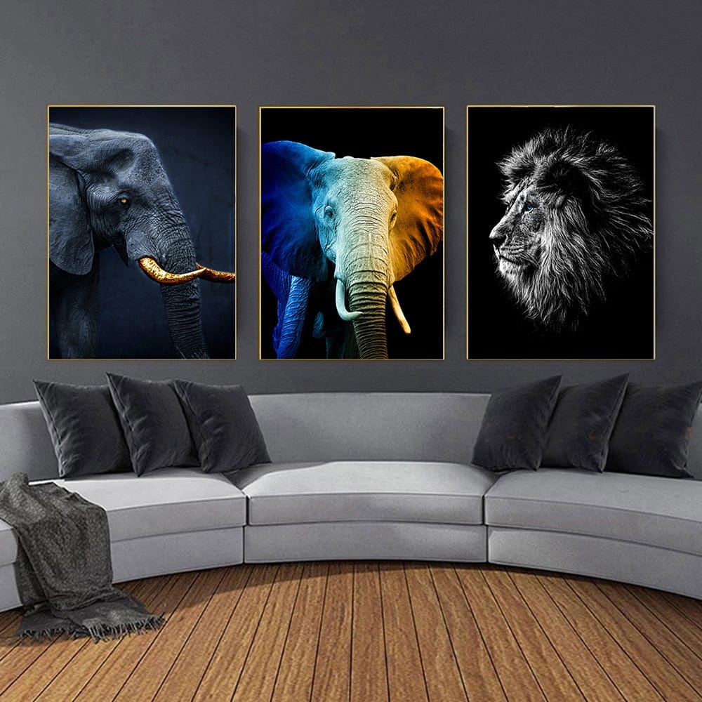 CloudShop Art Painting Canvas Print the-aurulent-nature 30x40cm Surreal Elephant Canvas Print - With Wrap Frame