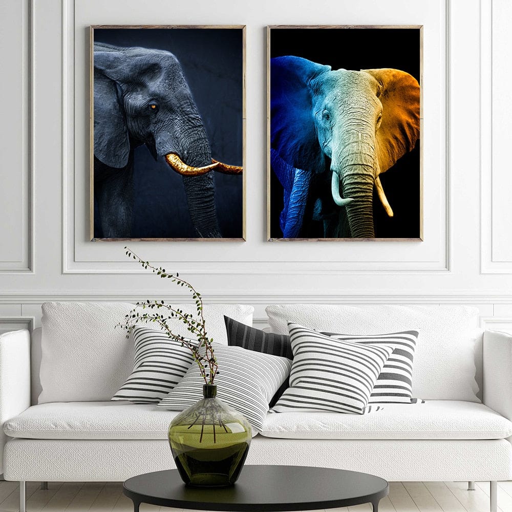 CloudShop Art Painting Canvas Print the-aurulent-nature 40x60cm Surreal Elephant Canvas Print - With Wrap Frame