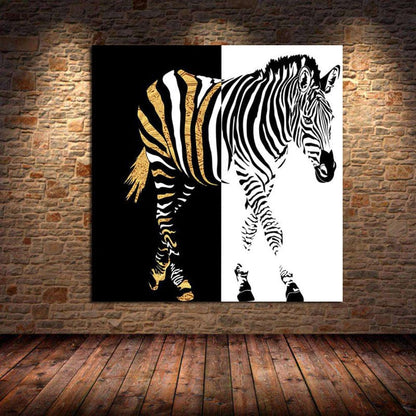 CloudShop Art Painting Canvas Print the-incredible-zebra 40x40cm Canvas Print - With Wrap Frame 