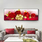CloudShop Art Painting Canvas Print the-magical-roses 40x120cm Gold Canvas Frame Wrap - Ready to Hang