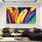 CloudShop Art Painting Canvas Print the-rainbow-feathers 60x90cm | 24x36 inches Canvas Print - With Wrap Frame 