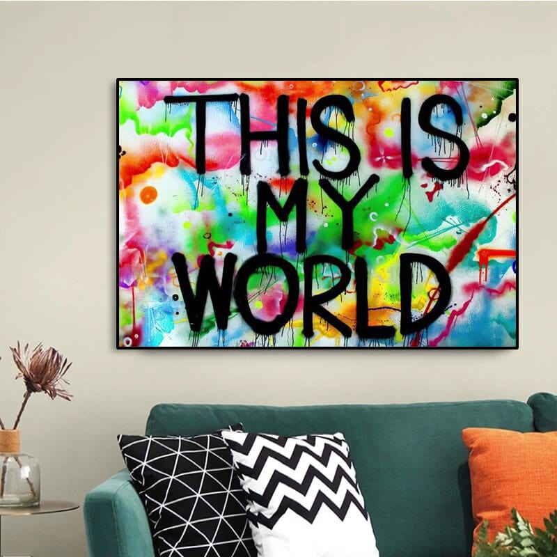 CloudShop Art Painting Canvas Print  30x40cm  this-is-my-world Canvas Frame Wrap - Ready to Hang