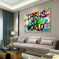 CloudShop Art Painting Canvas Print  40x60cm  this-is-my-world Canvas Frame Wrap - Ready to Hang