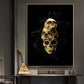 CloudShop Art Painting Canvas Print three-gold-skulls 120x170cm Canvas Print - With Wrap Frame 