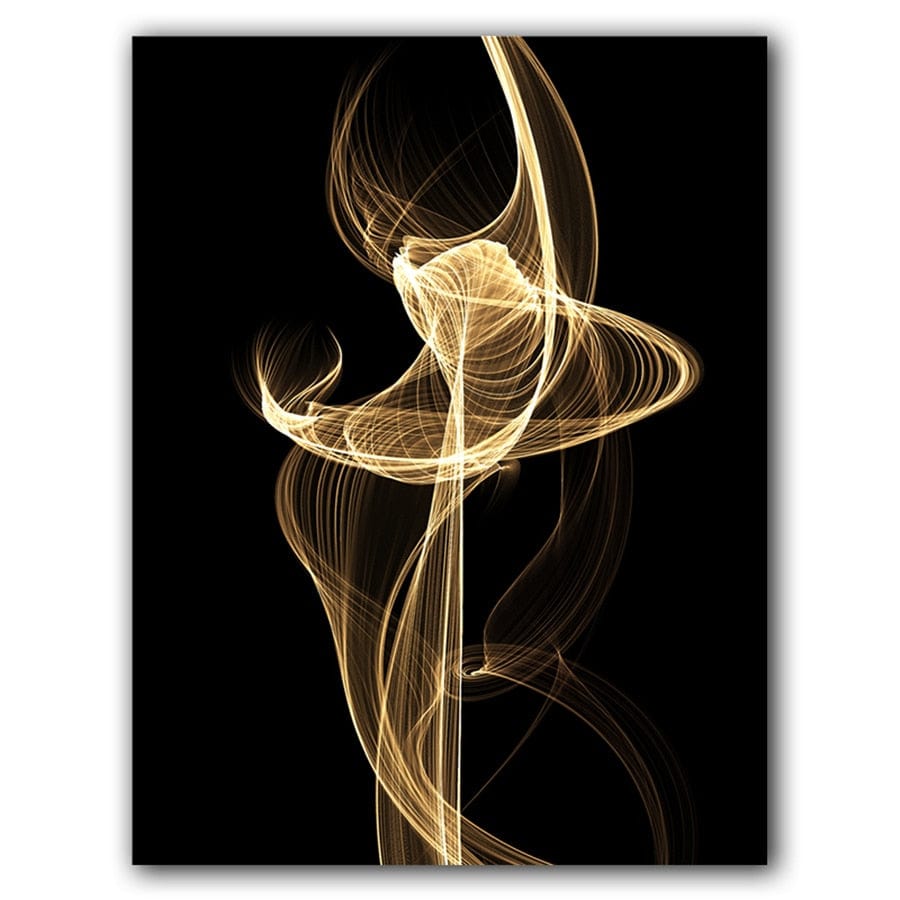 CloudShop Art Painting Canvas Print thrilling-gold-lines 120x170cm Thrilling Gold Lines 3 Canvas Print - With Wrap Frame