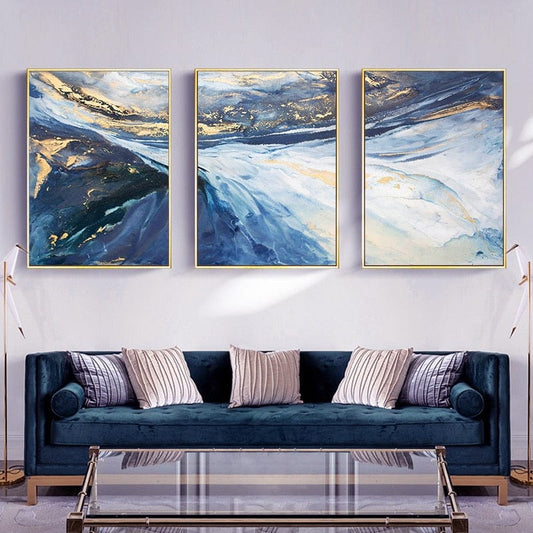 CloudShop Art Painting Canvas Print waves-of-beauty-abstract 30x40cm | 12x16 inches Waves of Beauty Abstract 1 Canvas Print - With Wrap Frame