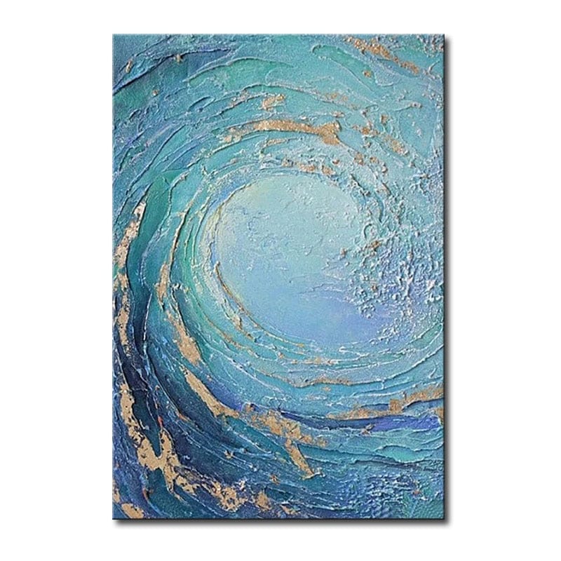 CloudShop Art Painting Canvas Print waves-of-simplicity 70x100cm | 28x40 inches Canvas Print - With Wrap Frame 