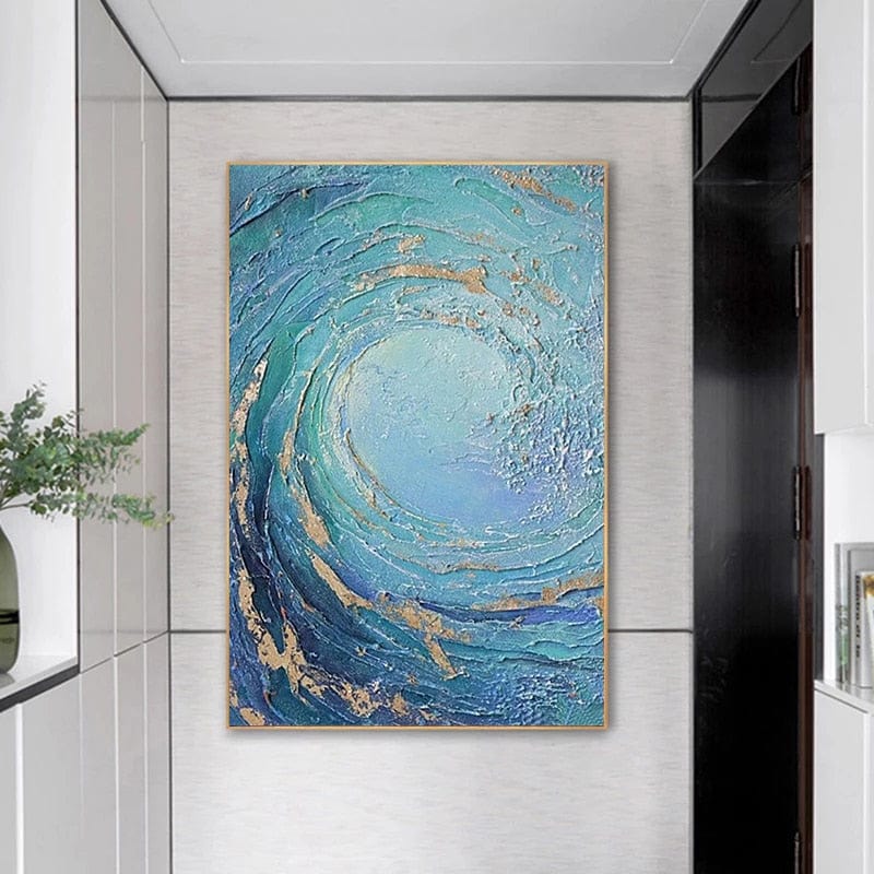 CloudShop Art Painting Canvas Print waves-of-simplicity 60x90cm | 24x36 inches Canvas Print - With Wrap Frame 