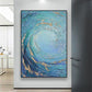 CloudShop Art Painting Canvas Print waves-of-simplicity 40x60cm | 16x24 inches Canvas Print - With Wrap Frame 