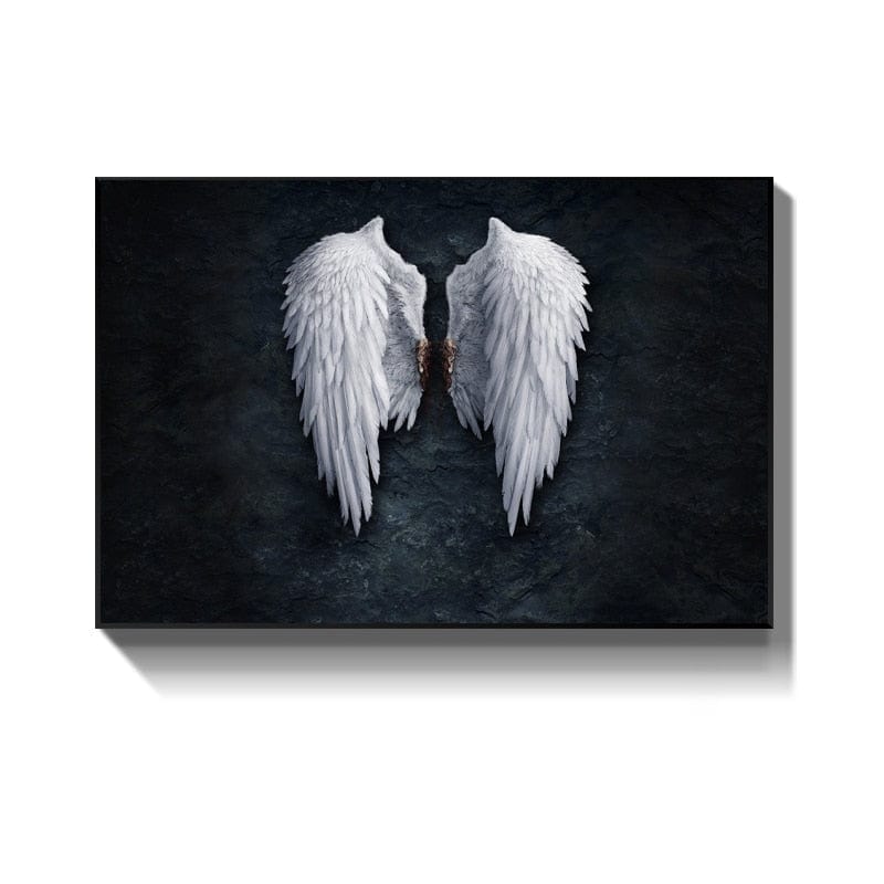 CloudShop Art Painting Canvas Print white-angel-wings 120x170cm Canvas Frame Wrap - Ready to Hang 