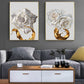CloudShop Art Painting Canvas Print white-roses-life 60x90cm White Roses 1 Canvas Frame Wrap - Ready to Hang